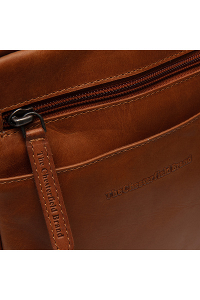 The Chesterfield Brand Men's bag, The Chesterfield Brand, made of genuine leather, Laveno, Cognac brown