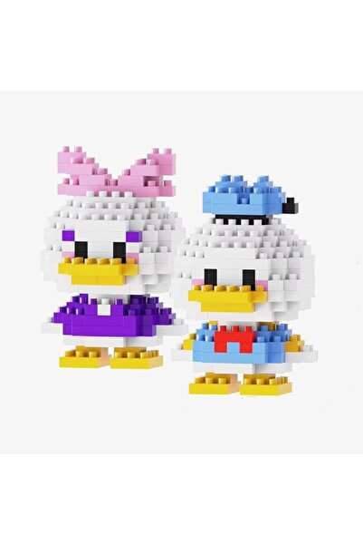 ZEKTON Donald ve Daisy Duck 2'li Koleksiyon Seti Nano Blok Yapı Figürleri | D...