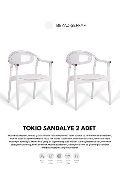 Daim Plastik TOKIO LÜX CAFE & RESTAURANT SANDALYESİ 2 Lİ SET