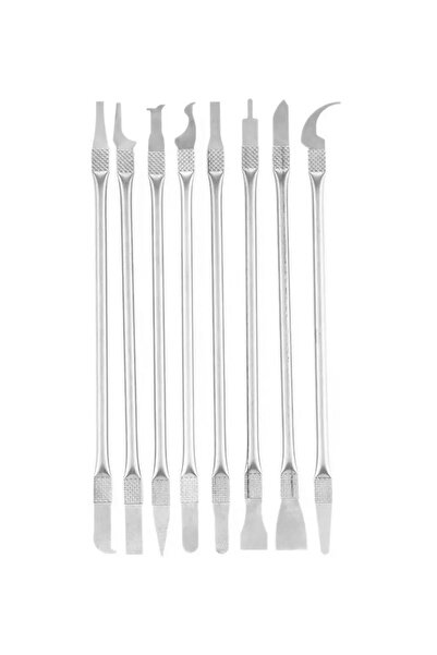 zola Set of 8 modelling spatulas, special for applying, length 17 cm, silver