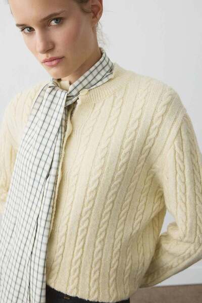 Hooopstore Hair Knitwear Butter Yellow Cardigan