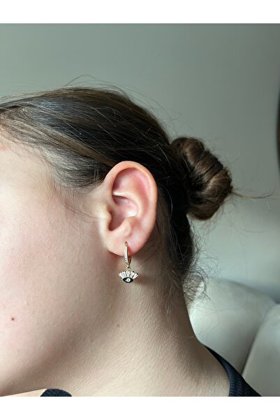 Asteria Jewelry Zircon Stone Hoop Eye Earrings