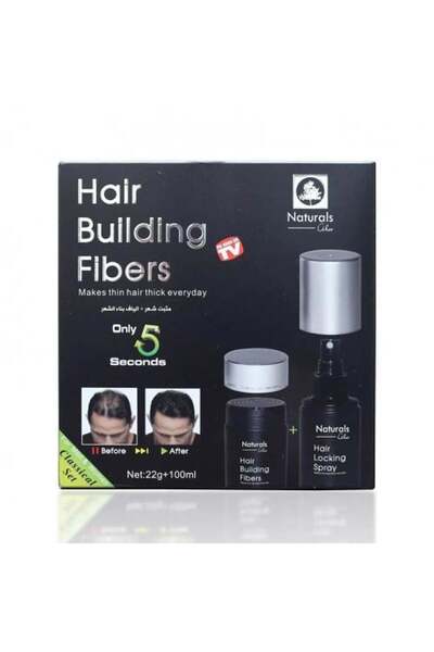 Other مجموعة بودرة ألياف الشعر ناتشورالز سيبي باللون الأسود + مثبت الشعر - 10...