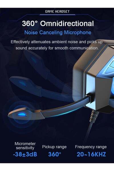 X SPRING Gaming Headset Wired with Mic, LED Light, Stereo Surround Sound,Noise Cancelling Over-Ear PC