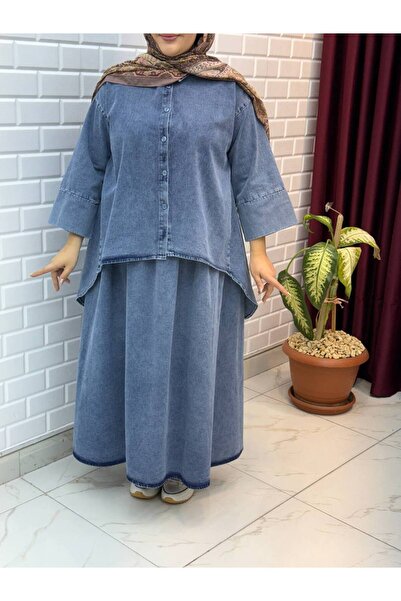 İLGEN TEKSTİL Denim Skirt Suit