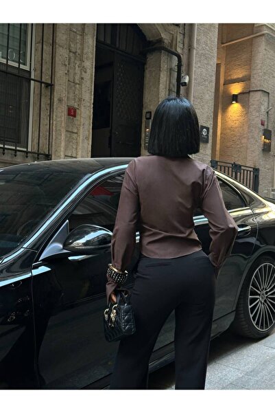 D'RECCY Women's Three Button Waist-Fastening Shirt