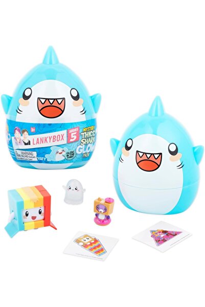 LANKYBOX Mystery Thick Shark Glow Pack with 5 Surprise Toys (Official Licensed Merchandise)