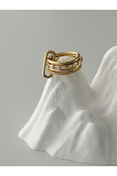 Vi store خاتم سبينيلي من الفولاذ مرصع بالأحجار الكريمة