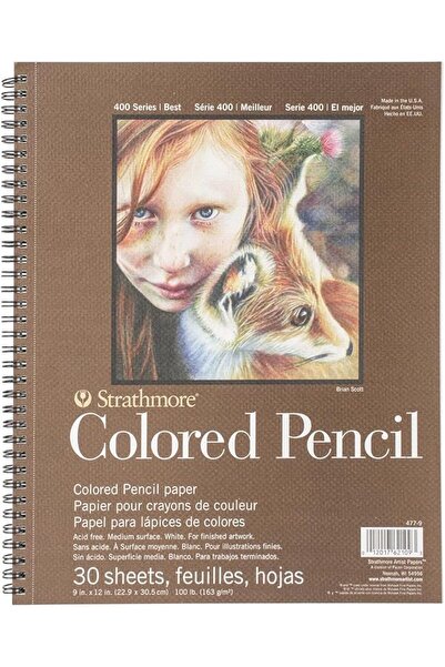Strathmore دفتر أقلام رصاص ملون 477-9، 9×12 بوصة، 30 ورقة، سلسلة 400