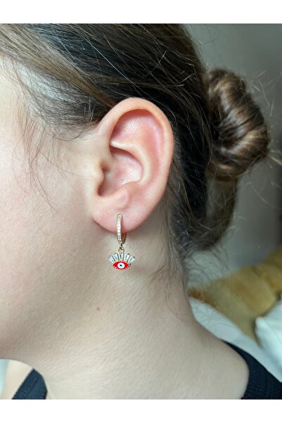 Asteria Jewelry Zircon Stone Hoop Eye Earrings