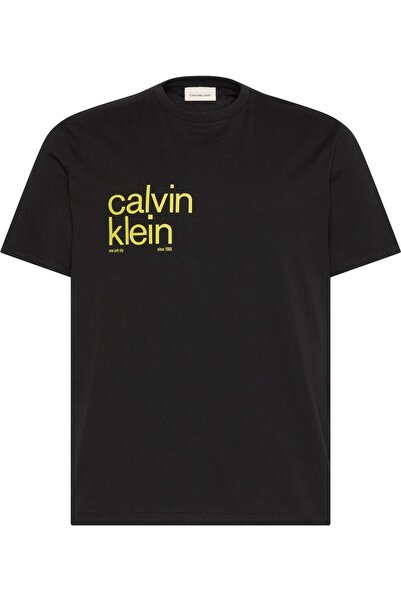 Calvin Klein Ss 20S io Circ Grap Erkek Bisiklet Yaka T-Shirt