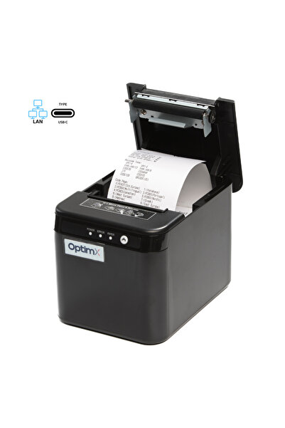 OptimX Pro HQ821 Thermal Receipt Printer 80mm 200mm/s USB LAN HoReCa