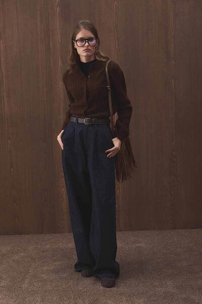 Hooopstore Hair Knitwear Brown Cardigan