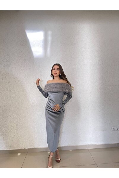 cottonage Plush Detail Madonna Dress