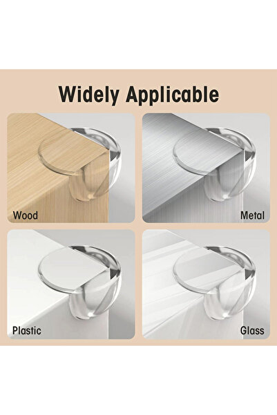 Generic 10PCS PVC transparent anti-collision corner Airbag protective cover Table corner protective cover