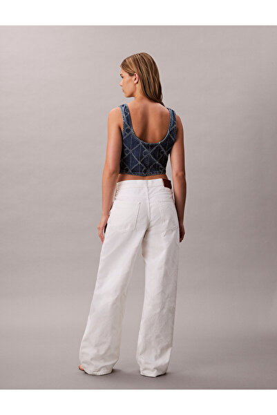 Calvin Klein All-Over Monogram Low Rise Baggy Jeans