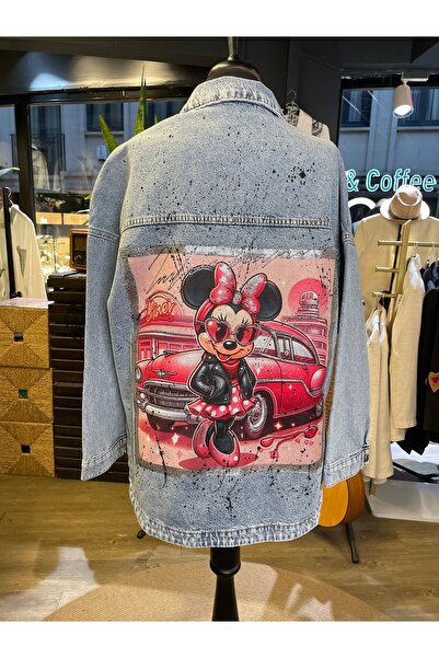 Dadali Women's Long Sleeve Embroidered Shiny Special Design Cotton Denim Jacket