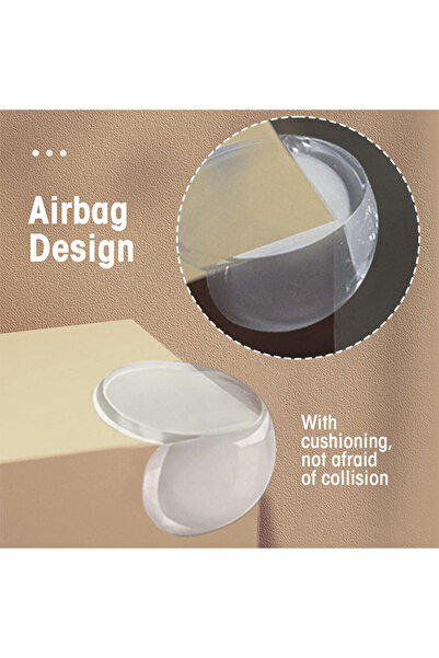 Generic 10PCS PVC transparent anti-collision corner Airbag protective cover Table corner protective cover