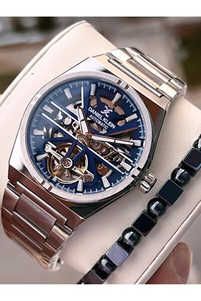 Daniel Klein Automatic Moonlight and Sun Dial Wristwatch with Bracelet Gift 3 Atm Men's Wristwatch Fdk.14268.K4