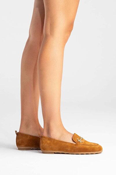 Zeynep Sıradağlı Presleigh Γυναικείες Δερμάτινες Μπαλαρίνες Μαύρες Σουέντ