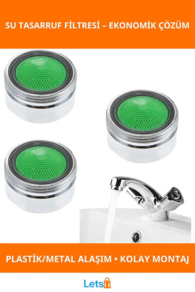 Letsii فلتر توفير المياه مصنوع من البلاستيك المتين وسبائك المعادن