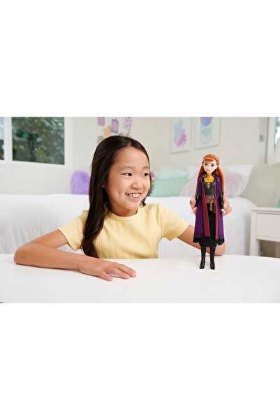 mattel Disney Frozen 2 Anna Poseable Fashion Doll - Travel Look (Black & Purple)