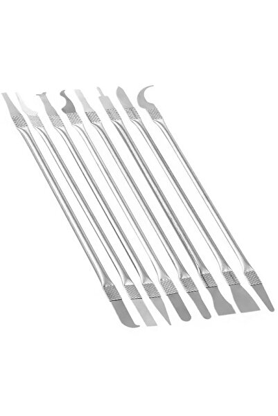 zola Set of 8 modelling spatulas, special for applying, length 17 cm, silver