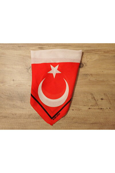 Zelayn Red Crescent Star Turkish Flag Patterned Cotton Fabric Bandana Scarf