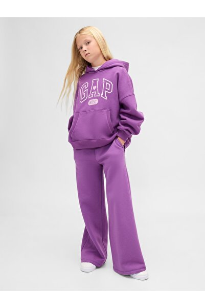 GAP Kız Çocuk Mor VintageSoft Baggy Eşofman Altı