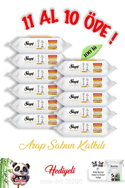 Sleepy Cumpărați 11, primiți 10, 100 bucăți de săpun arab cu aditivi și bumbac Rosie
