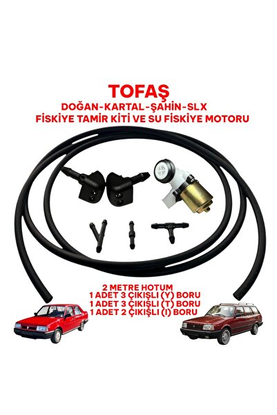 oemco DOĞAN SLX ŞAHİN S KARTAL SLX SİLECEK CAM SU FISKİYE MEMESİ 2ADET HORTUM...