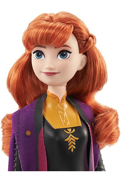mattel Disney Frozen 2 Anna Poseable Fashion Doll - Travel Look (Black & Purple)