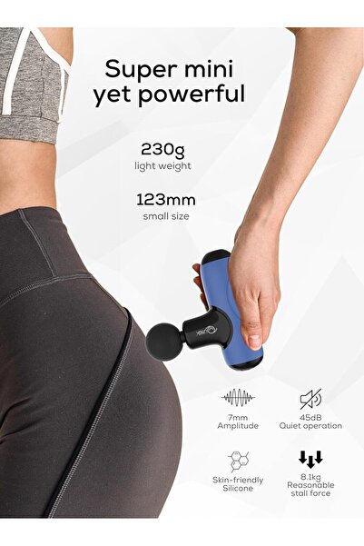 QuTek Mini 305 Ultra-Quiet Deep Tissue Massage Gun - Portable Handheld Percussion Massager