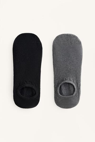 Oysho 2 çift yoga ve pilates pamuklu çorap