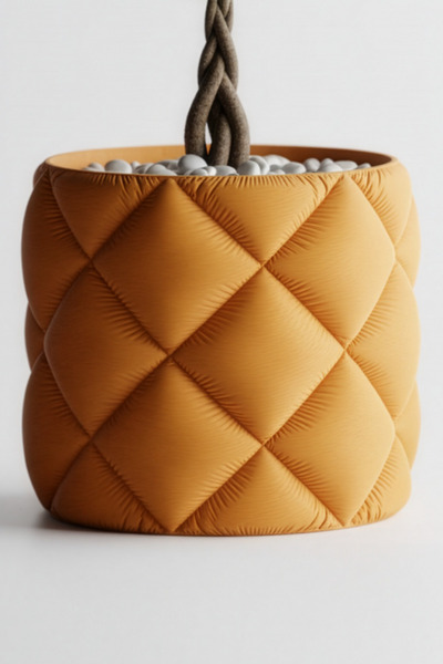 OEM Exclusive flowerpot with three-dimensional design and premium look, Amber Glow color