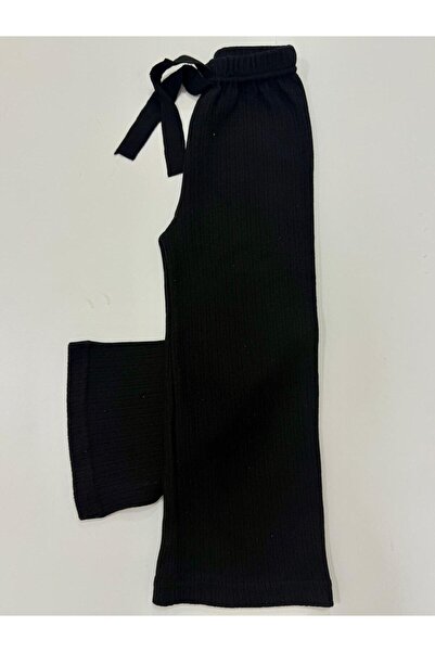 Esterella Girls' Interlock Wide-Leg Pants / Soft Textured Girls' Pants / Wide-Leg Girls' Pants