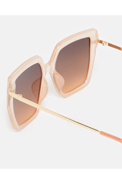 REDTAG Women Beige Oversize Sunglasses