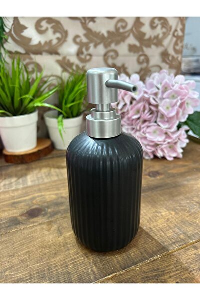 Bahar Home Silver Head Black Soap Dispenser