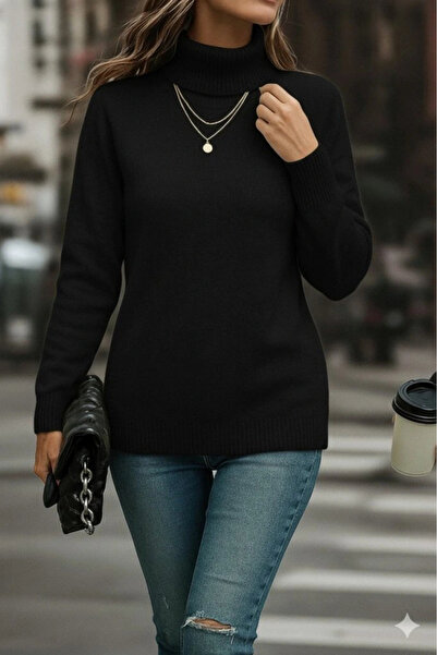 GENCULUS   Women's Long Sleeve Turtleneck Knitwear Blouse