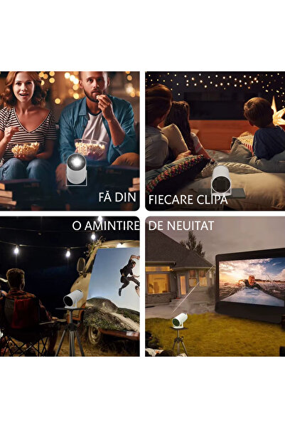 Mirunia HY300 PRO Smart LED Portable Projector, 4K, Android 11, Wi-Fi6