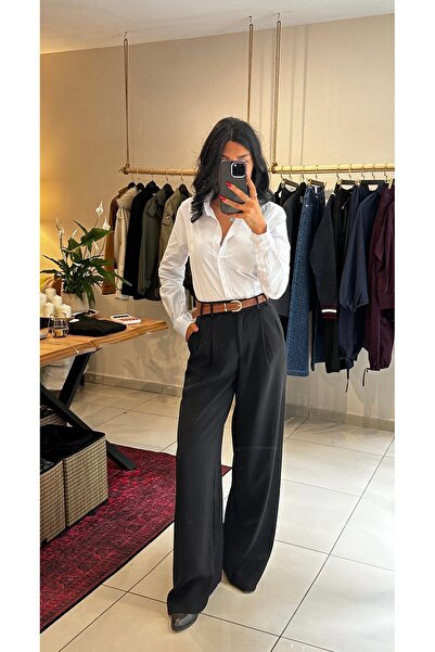 Krisbut Kadın Dökümlü Kumaş Pantolon