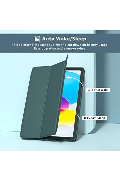 HYX Hard Back Case for iPad 11th (A16) / 10th Gen - 11" / 10.9", Dark Green