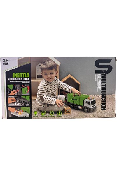 OEM Garbage truck, 1:16, sound effects, White/Green, +3 years