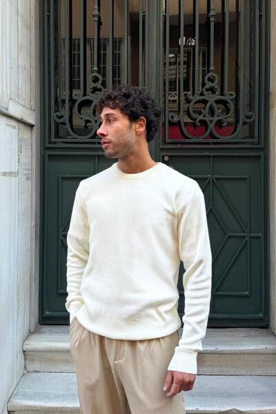 Flaw Wear Basic Crew Neck Knitwear Sweater