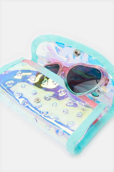 REDTAG Girls Pink Sunglasses With Embellished Case