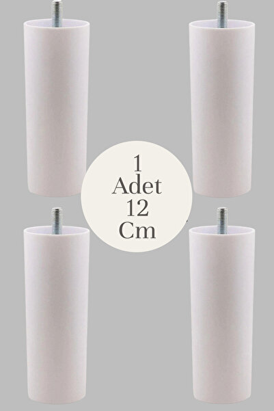 MH MiniHediye Furniture Sofa Armchair Base Heightening Riser M8 Bolt-On Incediş Support Leg Feet White 12cm