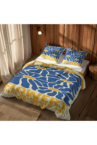 The Lucid Lab Glow Mode / Echo Bloom Double Sided Duvet Cover Set 160 cm X 22...