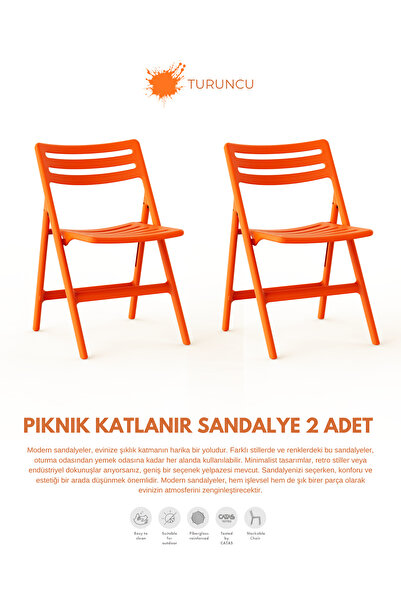 Daim Plastik PİKNİK KATLANABİLİR SANDALYE 2 Lİ SET