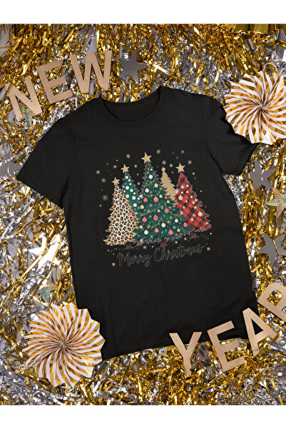 stil x YENİ YIL BASKILI UNISEX TSHIRT, CHRISTMAS TEMALI, %100 PAMUKLU