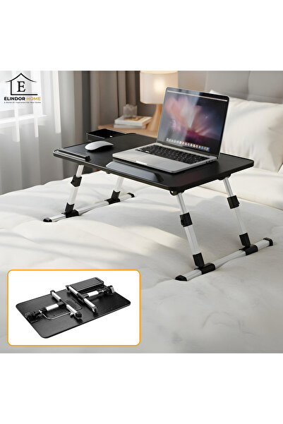 Elindor ® Masă pliabilă pentru laptop, suport reglabil pe 5 niveluri, unghi r...